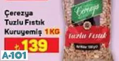 ÇEREZYA TUZLU FISTIK KURUYEMİŞ 1 KG